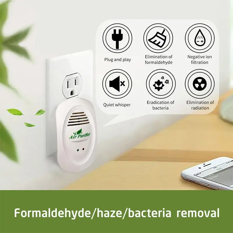 Pluggable Mini Air Purifier Small Room Wall Air Freshens Reduces Odors From Pets, Negative Ion for Office Home US Plug
Pluggable Mini Air Purifier Small Room Wall Air Freshens Reduces Odors From Pets, Negative Ion for Office Home US Plug