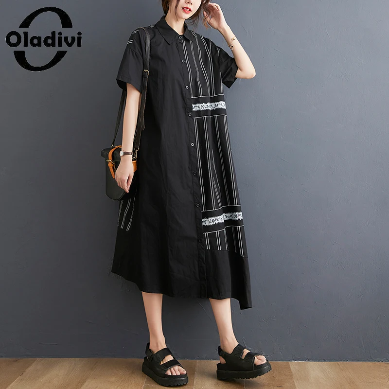 Oladivi Fashion Striped Dress for Women 35 45 55 Years Old Lady Casual Loose Midi Dresses Oversized Clothing Vestidios Robe 3221
Oladivi Fashion Striped Dress for Women 35 45 55 Years Old Lady Casual Loose Midi Dresses Oversized Clothing Vestidios Robe 3221