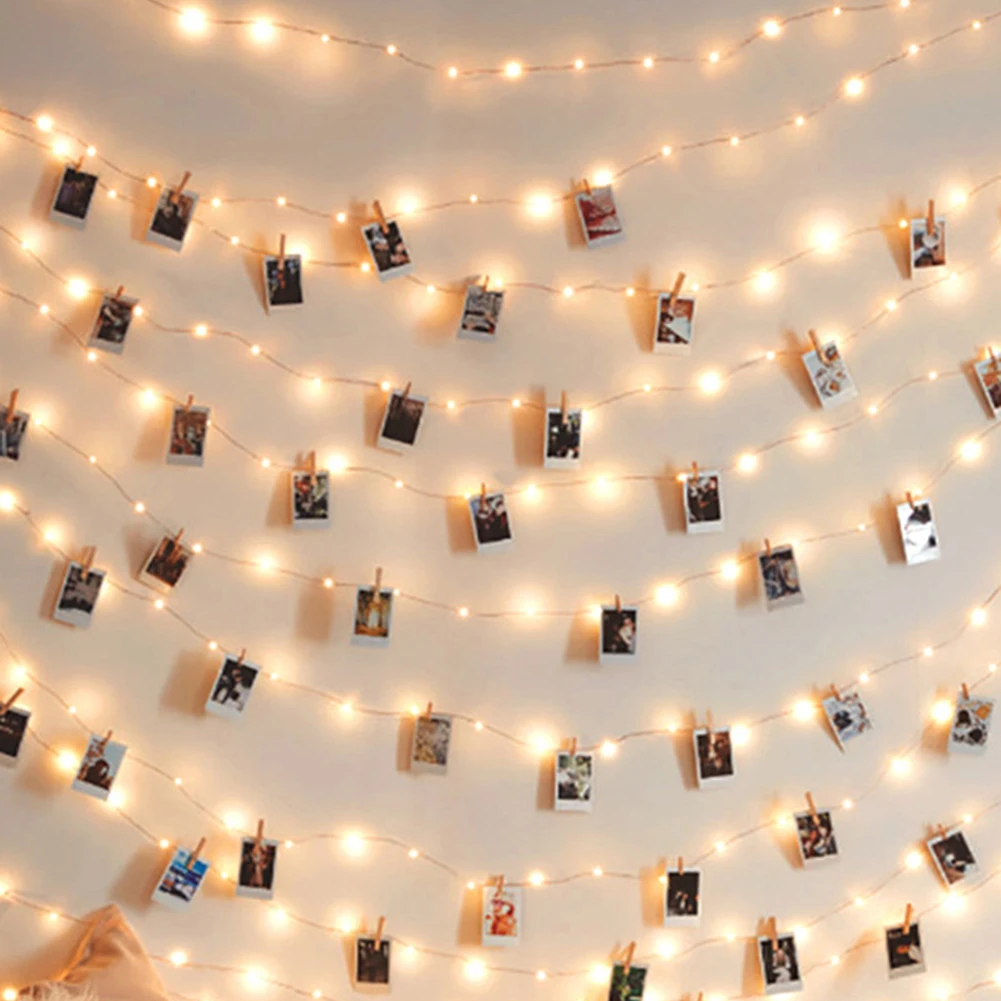 LED String lights Card Photo Clip Holder Fairy Garland lamp For Christmas New Year Wedding Party Decoration Battery Holiday Lamp
LED String lights Card Photo Clip Holder Fairy Garland lamp For Christmas New Year Wedding Party Decoration Battery Holiday Lamp
