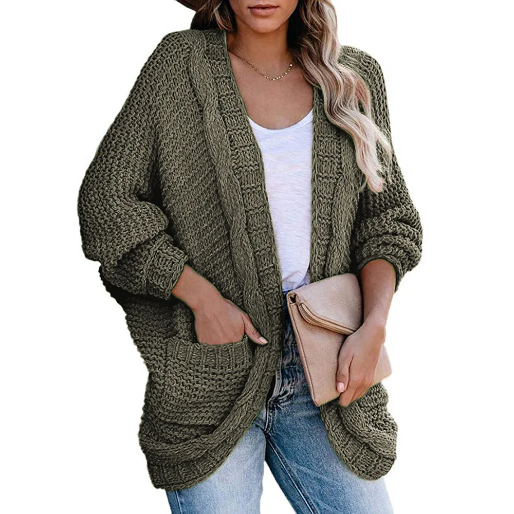 Women Cardigan Sweater Long Sleeve Knitted Sweater Plus Size Jacket Solid Color Loose Ladies Autumn Winter Soft Warm Chic Clothe
Women Cardigan Sweater Long Sleeve Knitted Sweater Plus Size Jacket Solid Color Loose Ladies Autumn Winter Soft Warm Chic Clothe