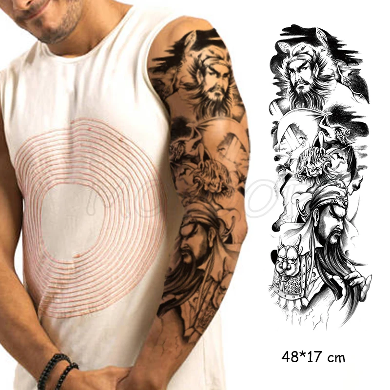 waterproof temporary tattoo sticker full arm Chinese ancient hero warrior black tatoo fake tatto flash tattoos to man woman kid
waterproof temporary tattoo sticker full arm Chinese ancient hero warrior black tatoo fake tatto flash tattoos to man woman kid