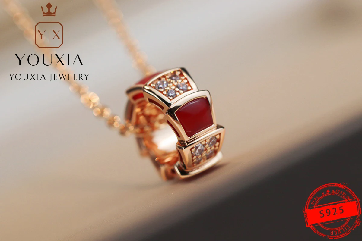 1:1 925 Sterling Silver Custom Rose Gold Red Fashion Luxurious Exquisite Diamond Necklace
1:1 925 Sterling Silver Custom Rose Gold Red Fashion Luxurious Exquisite Diamond Necklace