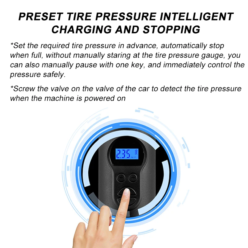 12V 150PSI USB Cordless Portable Air Compressor LCD Handheld Inflatable pump for Car Bicycles Tires Balls Swimming Rings
12V 150PSI USB Cordless Portable Air Compressor LCD Handheld Inflatable pump for Car Bicycles Tires Balls Swimming Rings