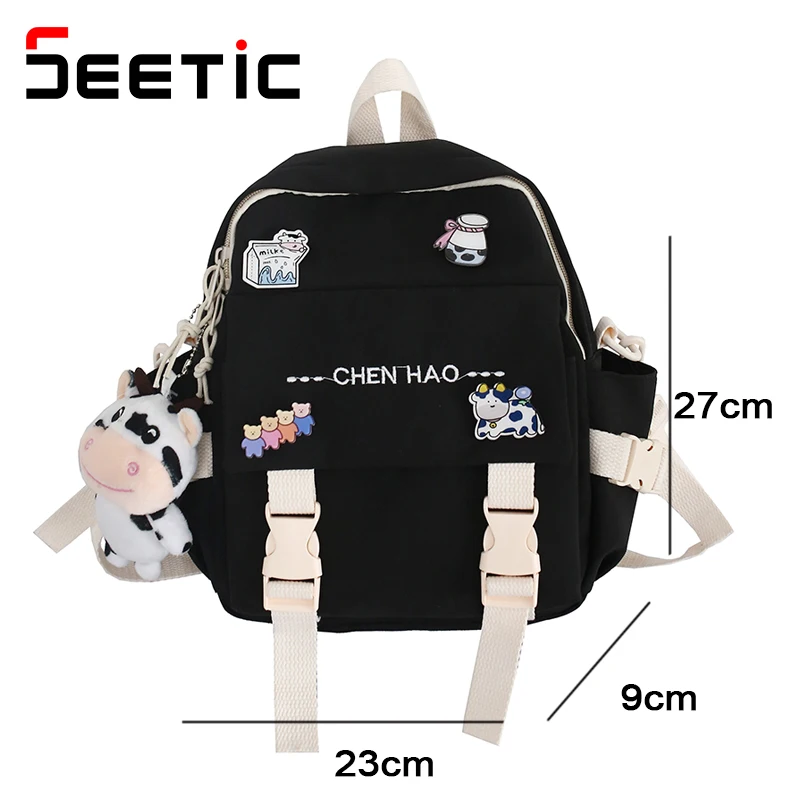 SEETIC Mini School Bag Women Kawaii Multifunctional Backpack Female Nylon Waterproof Backpack Solid Color Ladies Travel Bag 
SEETIC Mini School Bag Women Kawaii Multifunctional Backpack Female Nylon Waterproof Backpack Solid Color Ladies Travel Bag