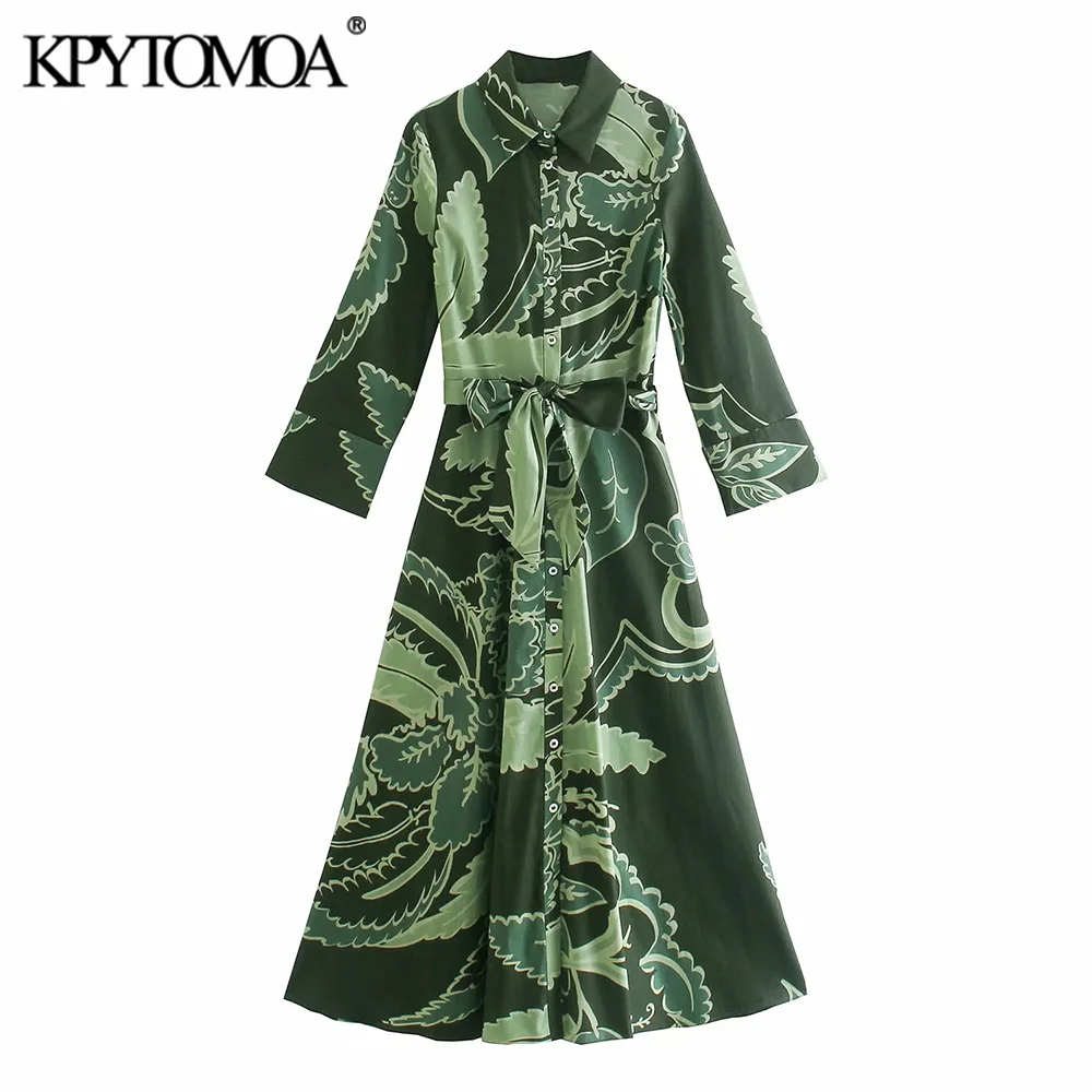 KPYTOMOA Women 2021 Chic Fashion With Belt Floral Print Midi Shirt Dress Vintage Long Sleeve Button-up Female Dresses Vestidos
KPYTOMOA Women 2021 Chic Fashion With Belt Floral Print Midi Shirt Dress Vintage Long Sleeve Button-up Female Dresses Vestidos