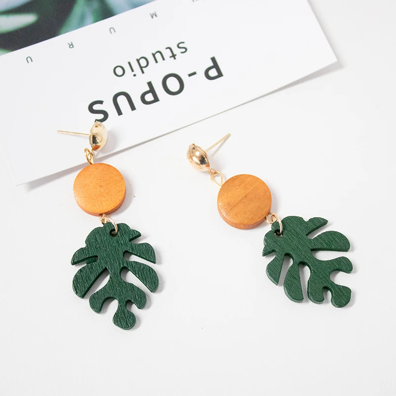 Earrings New Fashion Bohemia Leaf Dangle Drop Earrings Tropical Plant Wood Summer Beach Jewelry Party Gifts for Women Girls
Earrings New Fashion Bohemia Leaf Dangle Drop Earrings Tropical Plant Wood Summer Beach Jewelry Party Gifts for Women Girls