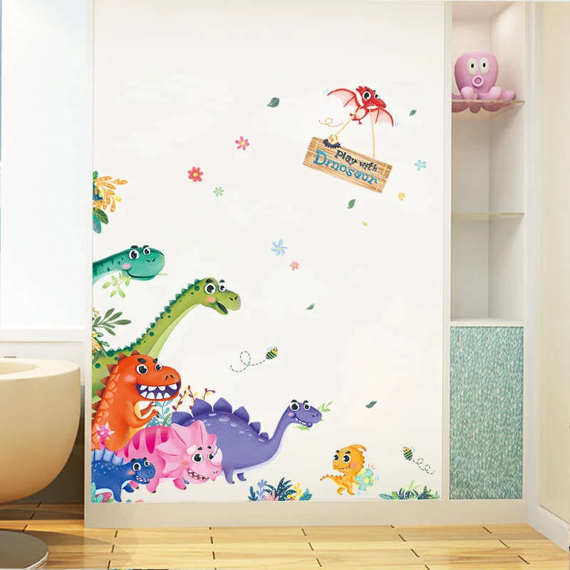 Removable Cartoon Dinosaur Wall Stickers for Kids room Kindergarten Nursery Wall Decals Self-adhesive Vinyl DIY PVC Wall Murals
Removable Cartoon Dinosaur Wall Stickers for Kids room Kindergarten Nursery Wall Decals Self-adhesive Vinyl DIY PVC Wall Murals
