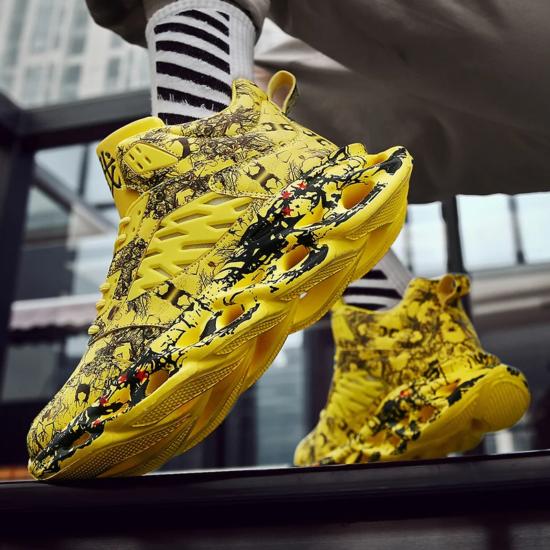Fashion Men's Hip Hop Street Dance Shoes Graffiti High Top Chunky Sneakers Autumn Summer Casual Mesh Shoes Boys Zapatos Hombre
Fashion Men's Hip Hop Street Dance Shoes Graffiti High Top Chunky Sneakers Autumn Summer Casual Mesh Shoes Boys Zapatos Hombre