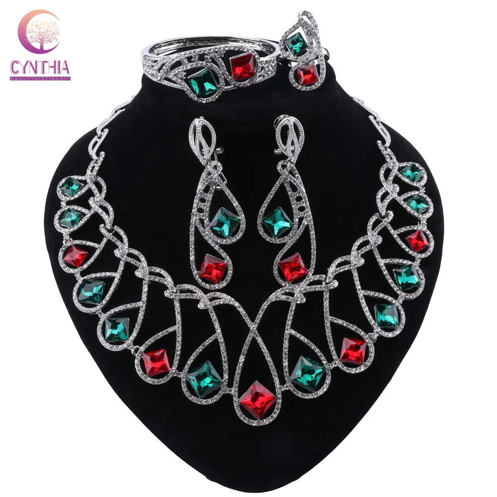 CYNTHIA Nigerian Wedding African Costume Jewelry Set Dubai Necklace Bracelet Earring Ring for Women Party Jewelry sets
CYNTHIA Nigerian Wedding African Costume Jewelry Set Dubai Necklace Bracelet Earring Ring for Women Party Jewelry sets