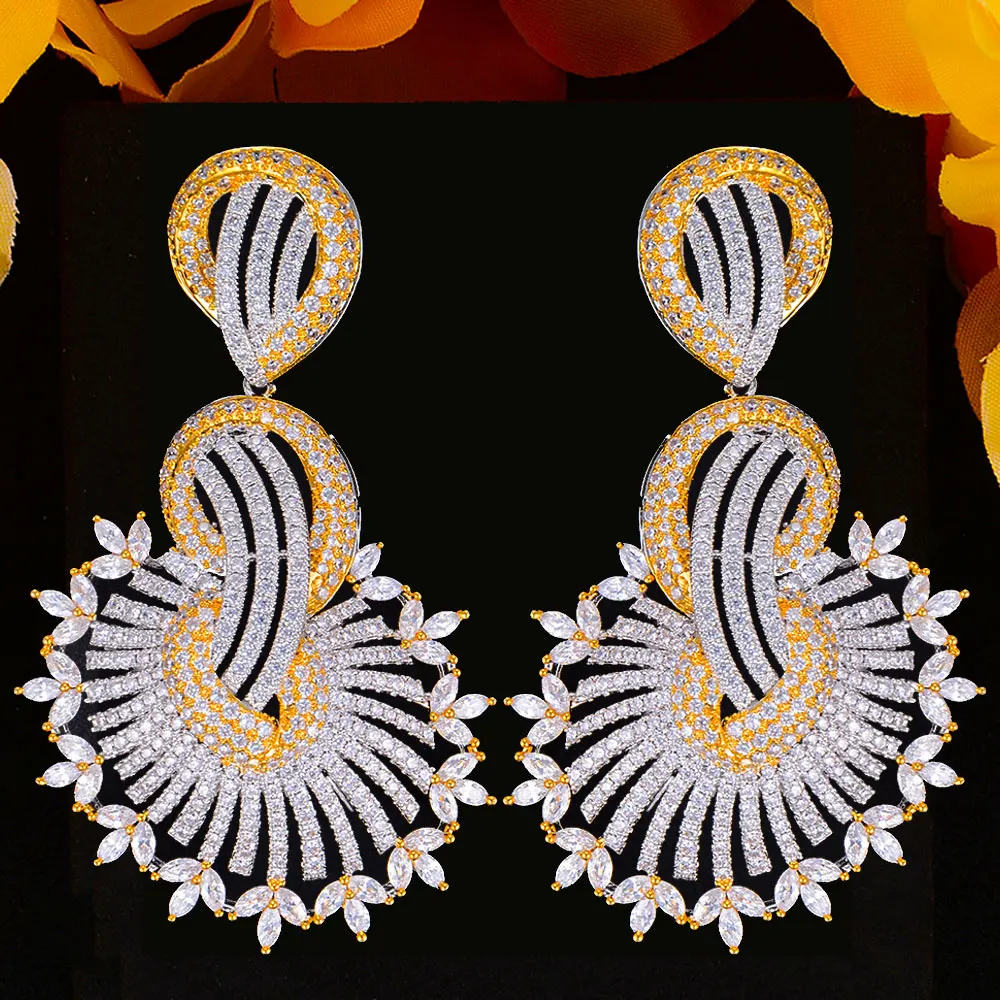 KellyBola Gorgeous Luxury Shiny Dangle Pendant Earring For Women Wedding Cubic Zirconia Bridal Earring Jewelry Accessories
KellyBola Gorgeous Luxury Shiny Dangle Pendant Earring For Women Wedding Cubic Zirconia Bridal Earring Jewelry Accessories