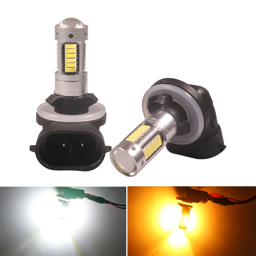 NHAUTP 2Pcs H27 H27W/2 880 881 LED Car Fog Lights 4014 -30SMD Auto LED Front Fog Lamp DRL White Amber 12V
NHAUTP 2Pcs H27 H27W/2 880 881 LED Car Fog Lights 4014 -30SMD Auto LED Front Fog Lamp DRL White Amber 12V