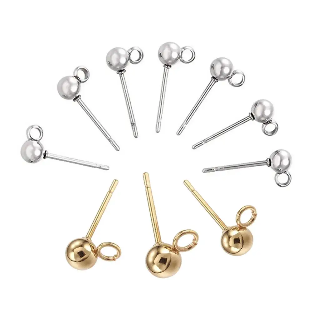 50pcs stainless steel Dia 4/5/6/mm Pin Findings Stud Earring Basic Pins Stoppers Connector For DIY Jewelry Making Supplies
50pcs stainless steel Dia 4/5/6/mm Pin Findings Stud Earring Basic Pins Stoppers Connector For DIY Jewelry Making Supplies