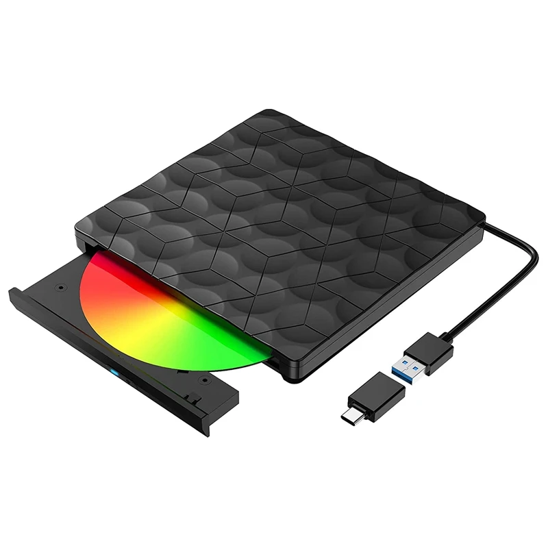 External CD DVD Drive, USB 3.0 Type C DVD Drive Portable CD/DVD-RW/VCD ROM Rewriter Burner, for Laptop Desktop PC
External CD DVD Drive, USB 3.0 Type C DVD Drive Portable CD/DVD-RW/VCD ROM Rewriter Burner, for Laptop Desktop PC