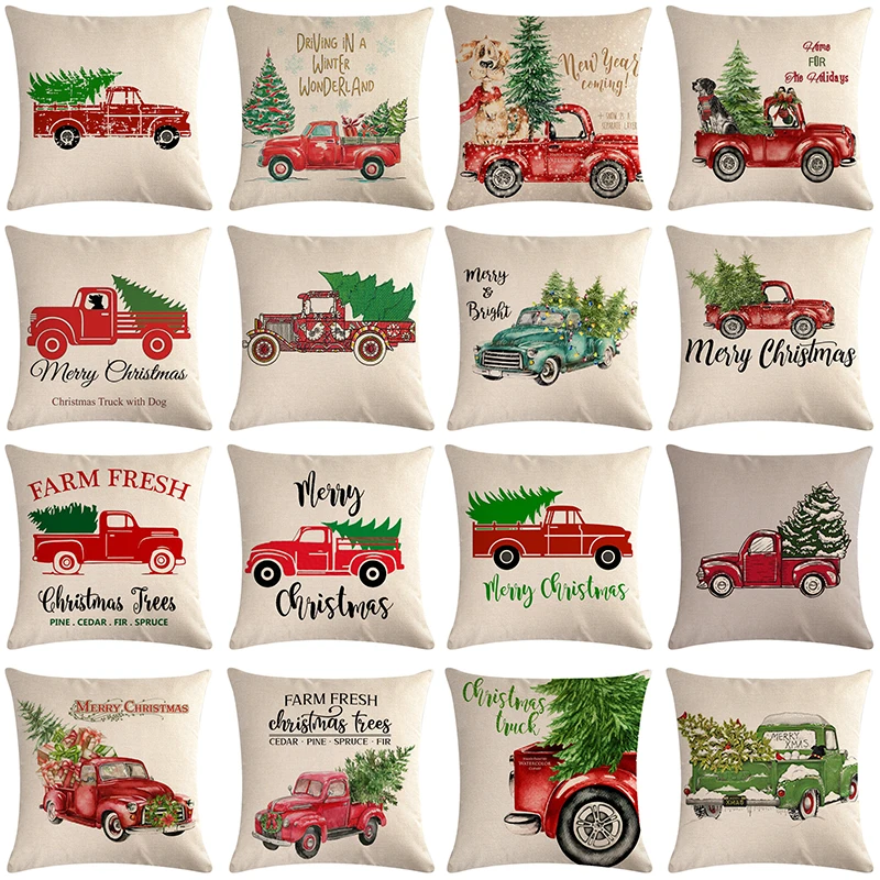Christmas Truck Car Cushion Cover 45x45cm Christmas Pillow Living Room Christmas Decorations For Home Housse De Cousin Gift 의자
Christmas Truck Car Cushion Cover 45x45cm Christmas Pillow Living Room Christmas Decorations For Home Housse De Cousin Gift 의자