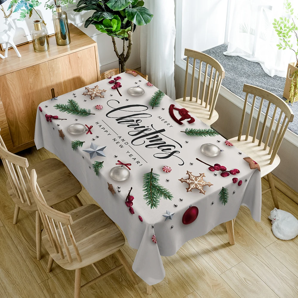 ARICK New Year 3d Tablecloth Colored Christmas Tree Pattern Washable Cotton Dustproof Rectangular Table Cloth for Wedding Party
ARICK New Year 3d Tablecloth Colored Christmas Tree Pattern Washable Cotton Dustproof Rectangular Table Cloth for Wedding Party