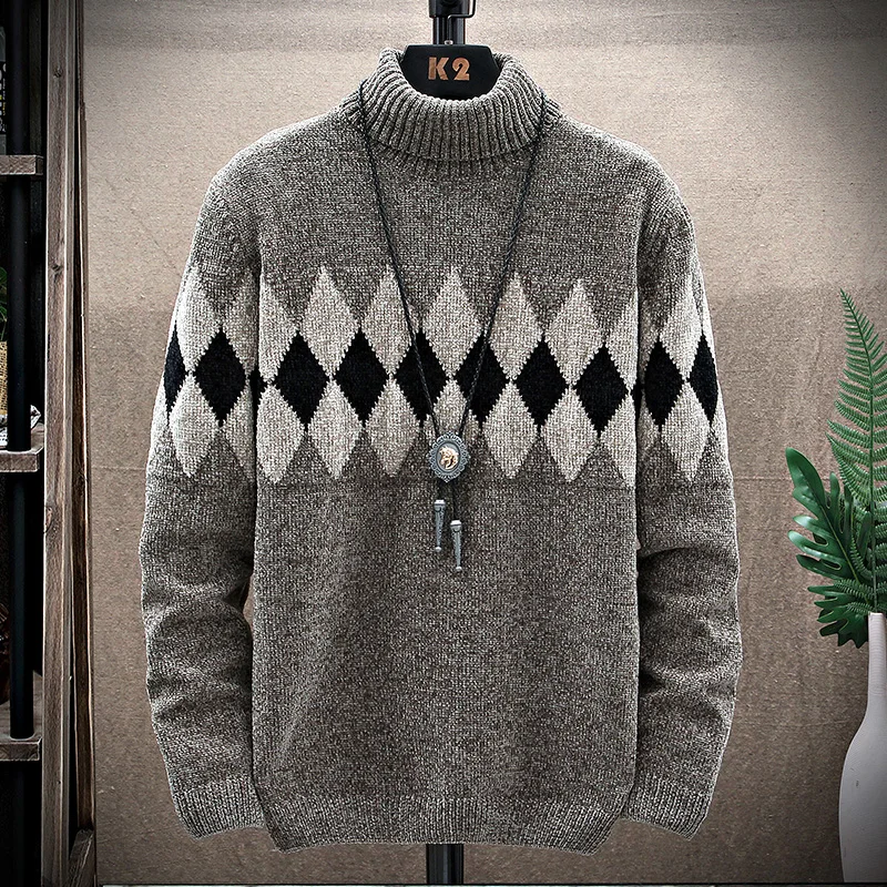 Мужской Жаккардовый свитер с воротником-хомутом, теплый плотный, зима 2021
Мужской Жаккардовый свитер с воротником-хомутом, теплый плотный, зима 2021