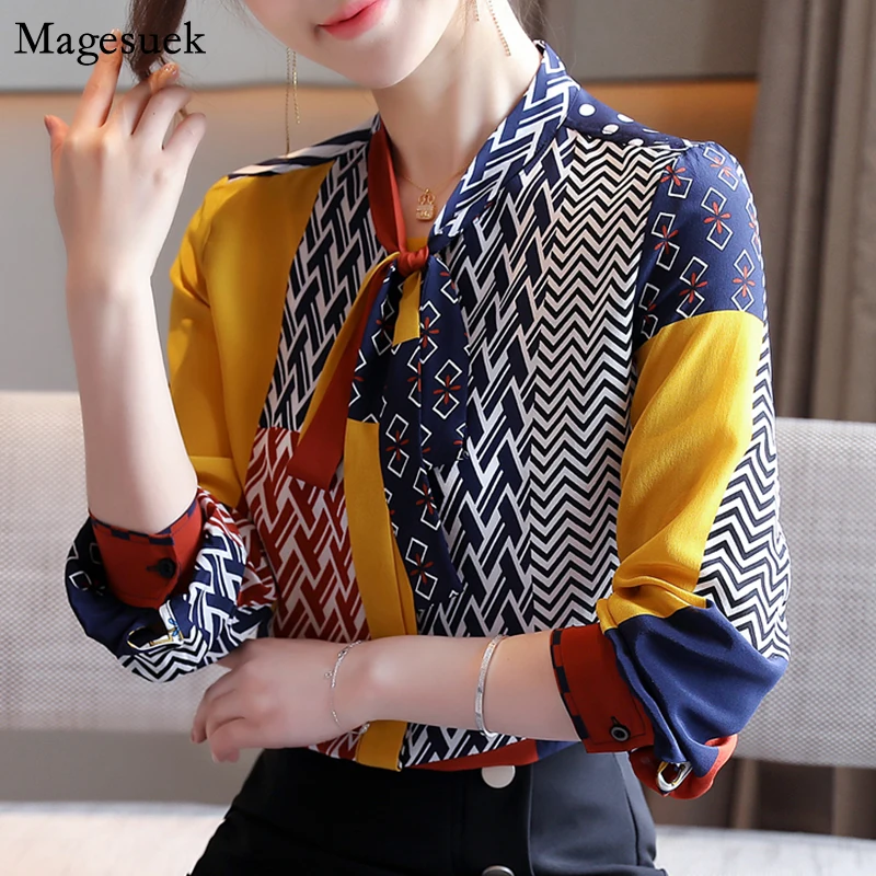 New Fashion Spliced Women Blouse 2021 Autumn Long-Sleeve Bow Silk Printed Shirt Women Panelled Printed Shirt Women Blouses 10739
New Fashion Spliced Women Blouse 2021 Autumn Long-Sleeve Bow Silk Printed Shirt Women Panelled Printed Shirt Women Blouses 10739