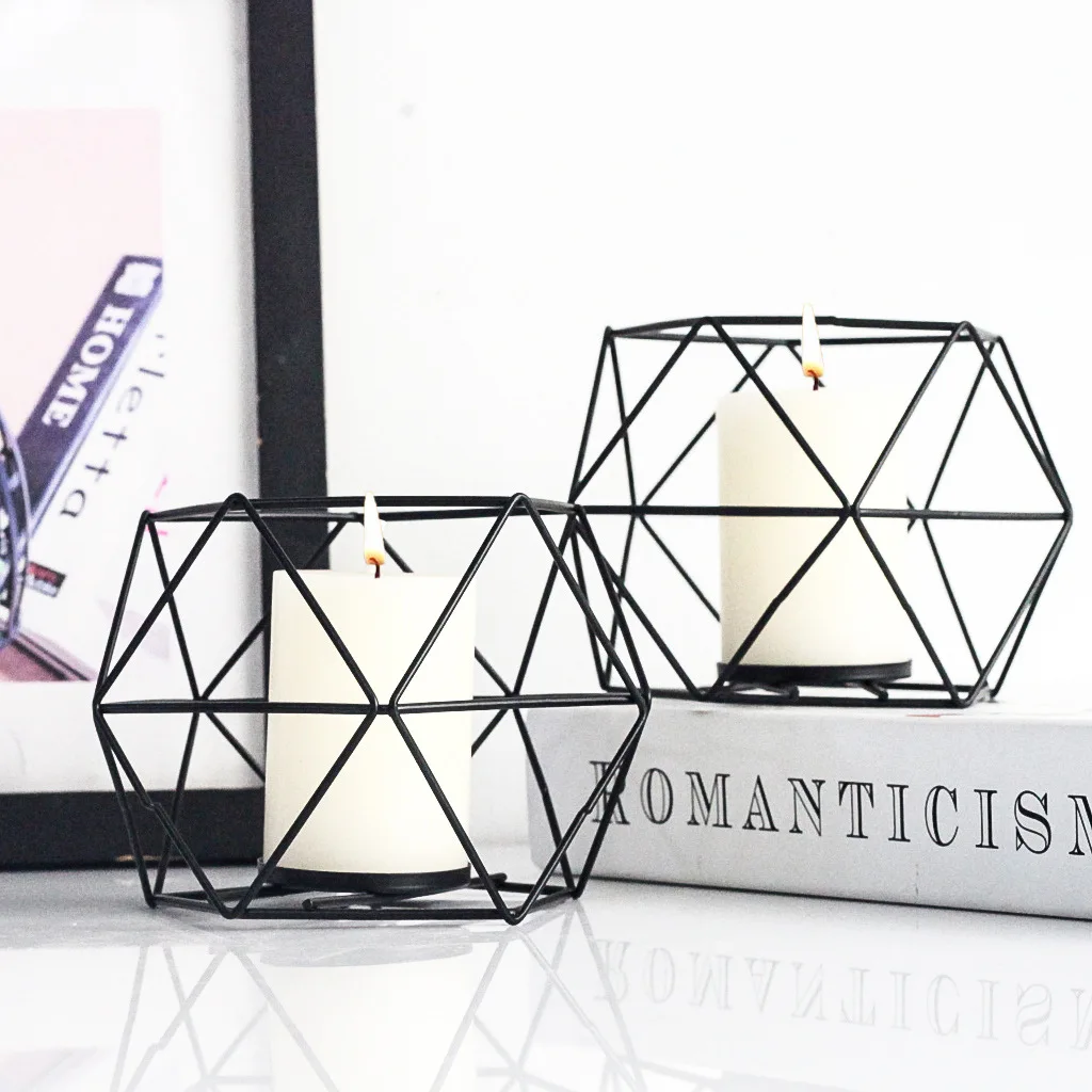 Iron Metal Geometric Candle Holder Black Decorative Items For Home Decor Modern Holders For Table Tealight Pillar LED Candles
Iron Metal Geometric Candle Holder Black Decorative Items For Home Decor Modern Holders For Table Tealight Pillar LED Candles