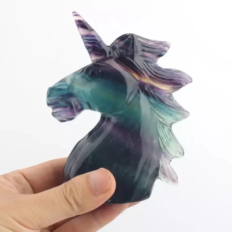 MOKAGY 90mm-100mm Natural Crystal Carving Animal Rainbow Fluorite Unicorn Statue Folk Crafts Carved Figures for Healing 1pc
MOKAGY 90mm-100mm Natural Crystal Carving Animal Rainbow Fluorite Unicorn Statue Folk Crafts Carved Figures for Healing 1pc