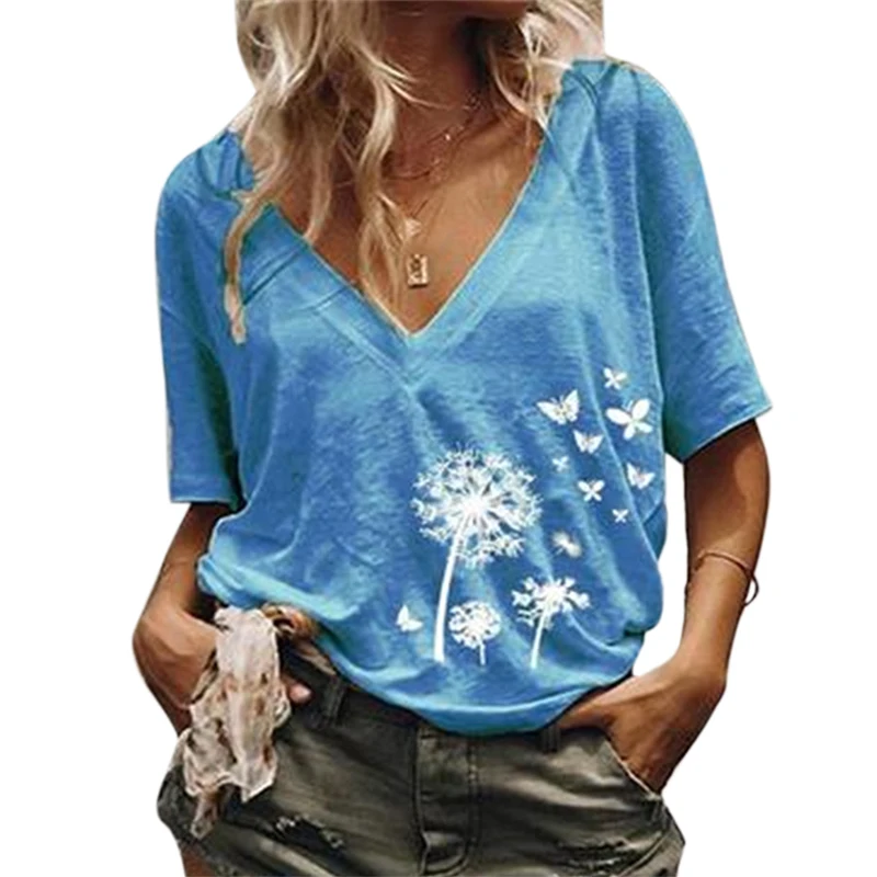 Samdolly Female t shirt Loose Casual Printed V neck t shirt Women Clothing Summer Fashion Ladies Top Casual T shirt Tees Women 
Samdolly Female t shirt Loose Casual Printed V neck t shirt Women Clothing Summer Fashion Ladies Top Casual T shirt Tees Women