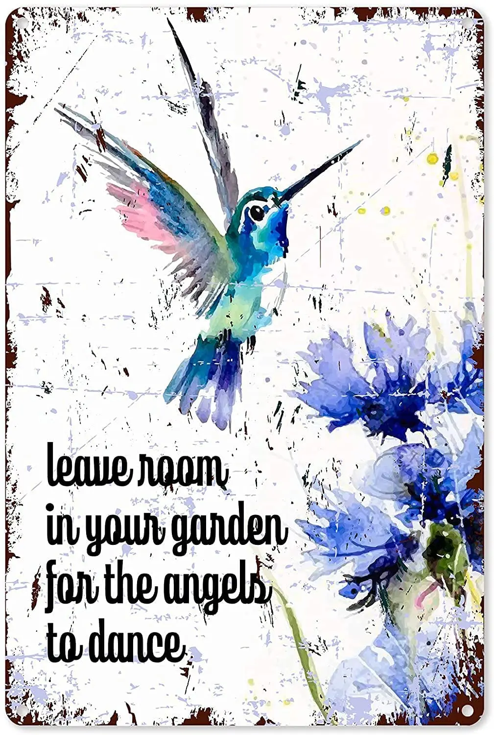 Rustic Hummingbird Art Metal Tin Sign Wall Decor Vintage Inspirational Garden Saying Metal Tin Sign for Home Wall Decor Gifts
Rustic Hummingbird Art Metal Tin Sign Wall Decor Vintage Inspirational Garden Saying Metal Tin Sign for Home Wall Decor Gifts