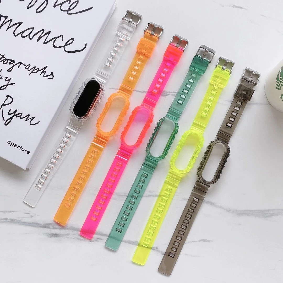 Ремешок из мягкого ТПУ для Mi Band 5, цветной прозрачный сменный Браслет для xiaomi mi band 5
Ремешок из мягкого ТПУ для Mi Band 5, цветной прозрачный сменный Браслет для xiaomi mi band 5