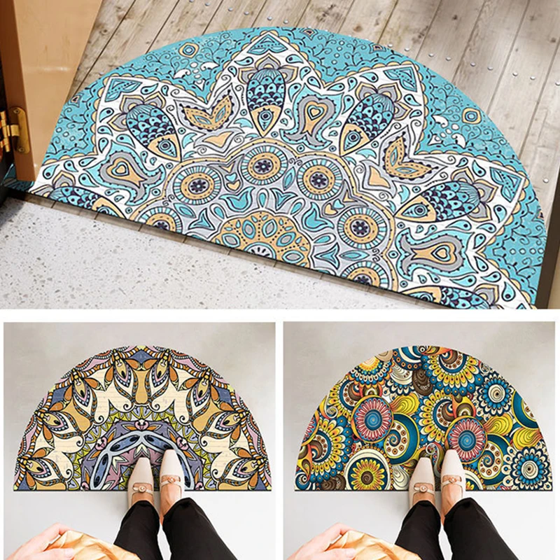 Bathroom Rugs Entrance Doormat Anti Slip Floor Mat Boho Style Bedroom Carpet Half Round Enthnic Strong Water Absorbent Bath Mats
Bathroom Rugs Entrance Doormat Anti Slip Floor Mat Boho Style Bedroom Carpet Half Round Enthnic Strong Water Absorbent Bath Mats