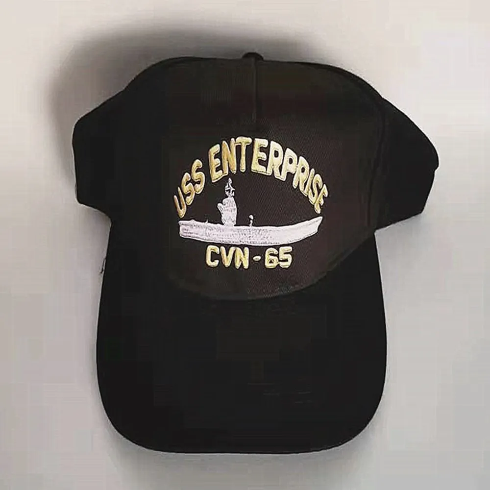 

Printed USS ENTERPRISE CVN-65 HAT CAP USN NAVY SHIP BIG E AIRCRAFT-CARRIER NUCLEAR POWER