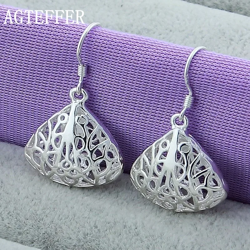 AGTEFFER New 925 Sterling Silver Net Earrings Ladies Fashion Wedding Party Jewelry Gifts
AGTEFFER New 925 Sterling Silver Net Earrings Ladies Fashion Wedding Party Jewelry Gifts