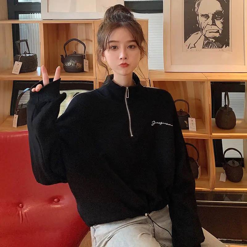 Fried street stand collar sweater women's fashion ins autumn 2020 Korean loose BF lazy wind zipper thin top coat
Fried street stand collar sweater women's fashion ins autumn 2020 Korean loose BF lazy wind zipper thin top coat