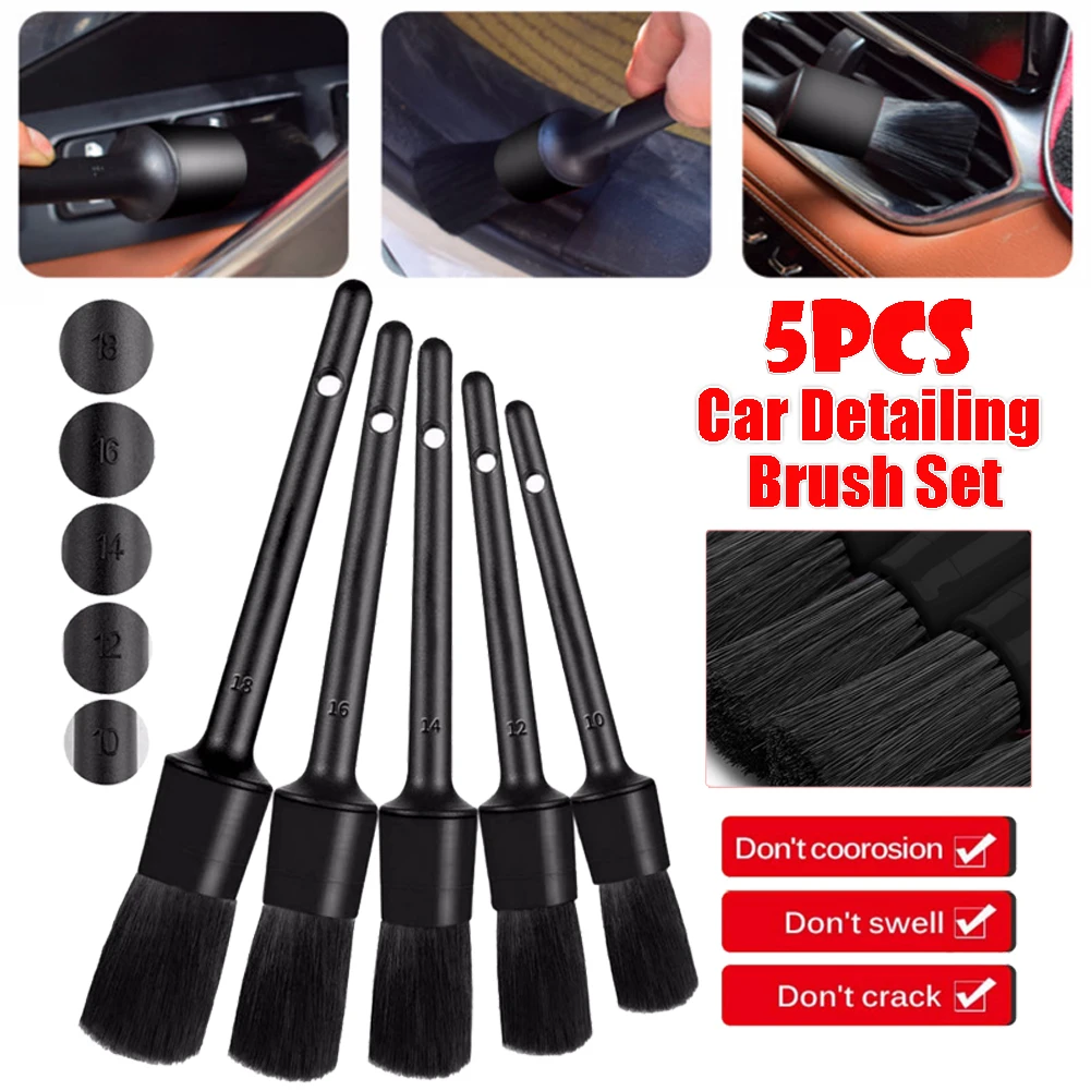 5pcs/set Natural Boar Hair Detail Car Cleaning Brush Multifunction Washing Car Interior Air-conditioner Cleaning Detailing Brush
5pcs/set Natural Boar Hair Detail Car Cleaning Brush Multifunction Washing Car Interior Air-conditioner Cleaning Detailing Brush