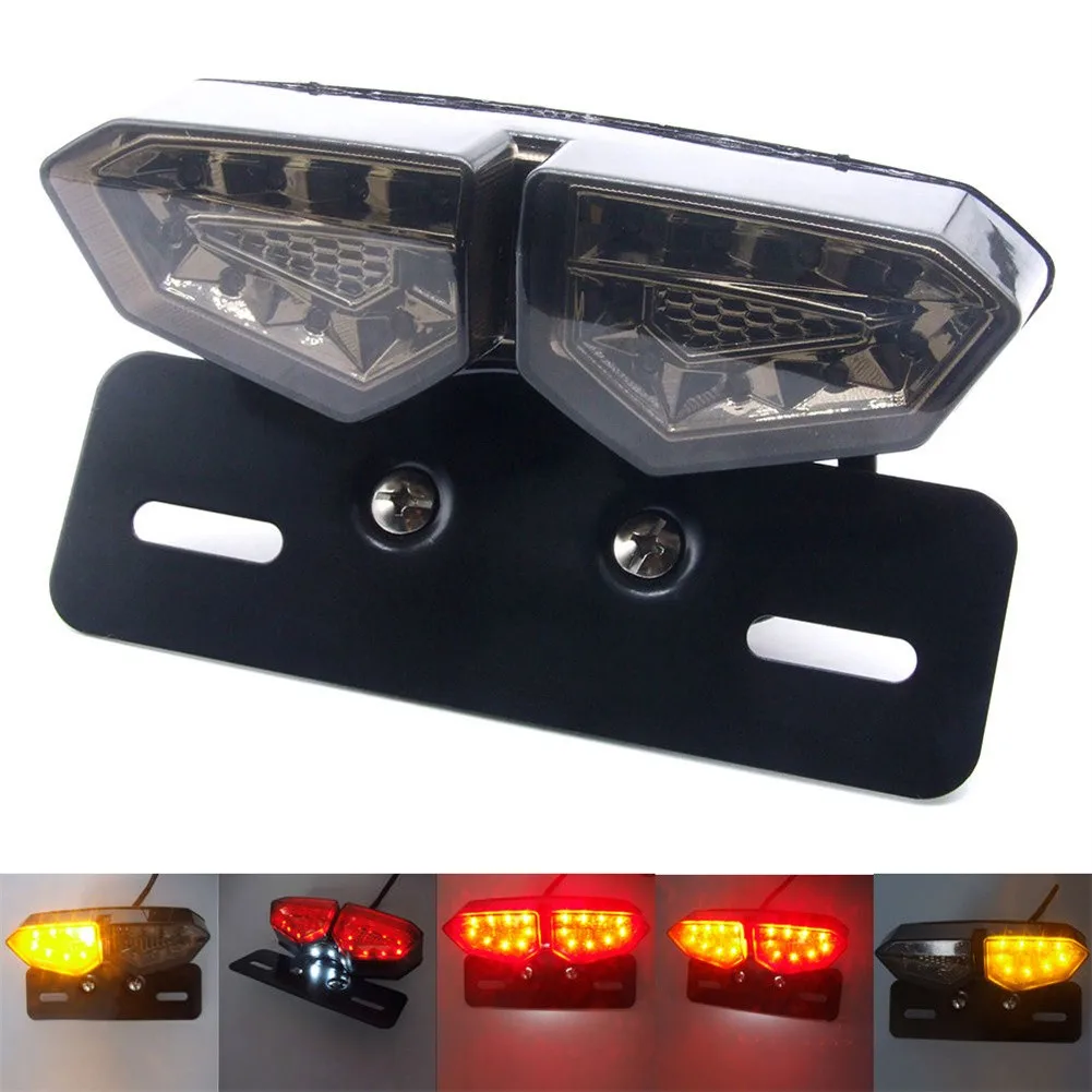 Motorcycle Smoke Lens Stop Signal Tail Light LED Turn Signals Lamp Brake Taillight Rear License Plate Lamp For Motorbike ATV
Motorcycle Smoke Lens Stop Signal Tail Light LED Turn Signals Lamp Brake Taillight Rear License Plate Lamp For Motorbike ATV