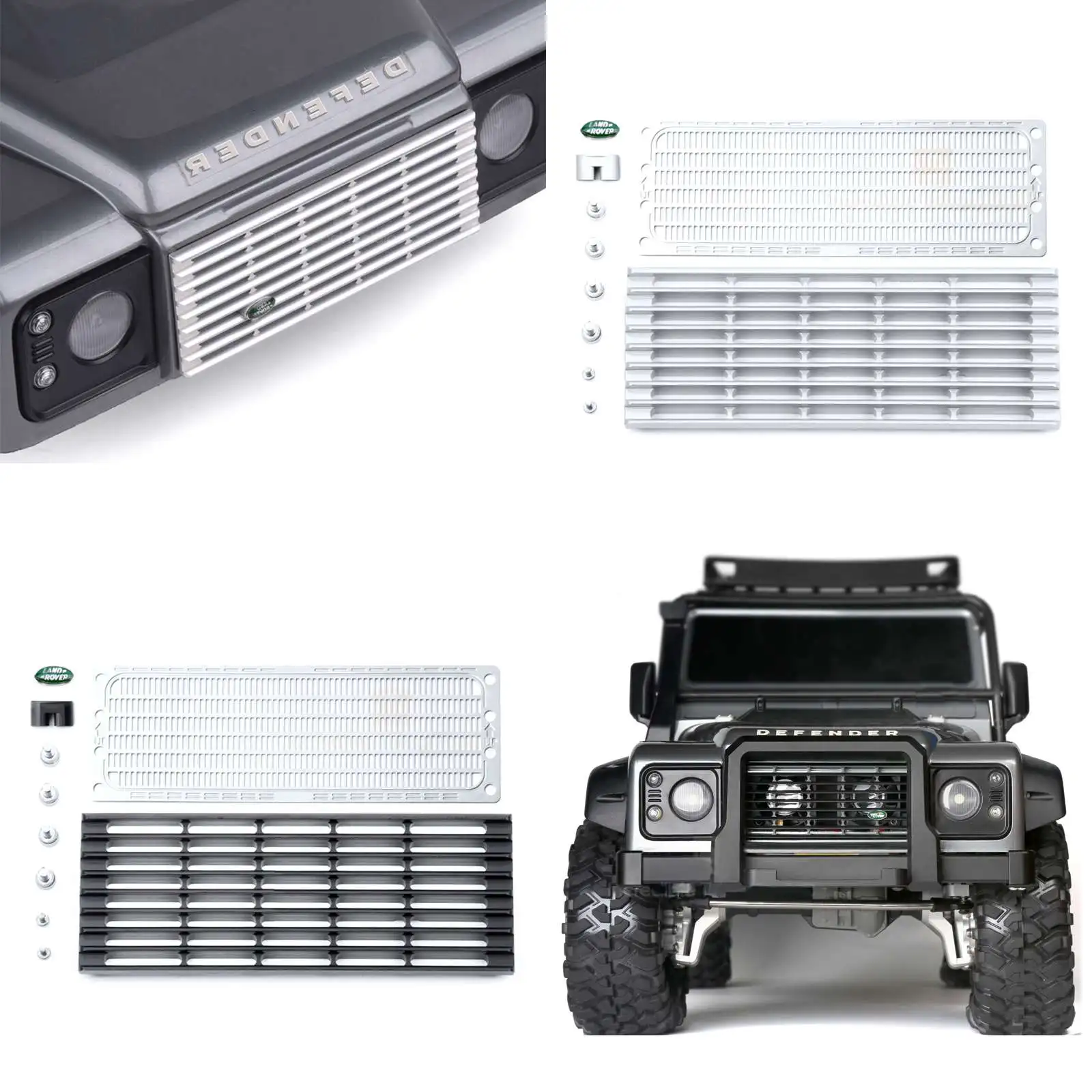 GRC TRX-4 Metal Radiator Grill Grille Kits For TRX-4 TRX-4 DEFENDER RC Model Material black sliver upgrade parts
GRC TRX-4 Metal Radiator Grill Grille Kits For TRX-4 TRX-4 DEFENDER RC Model Material black sliver upgrade parts