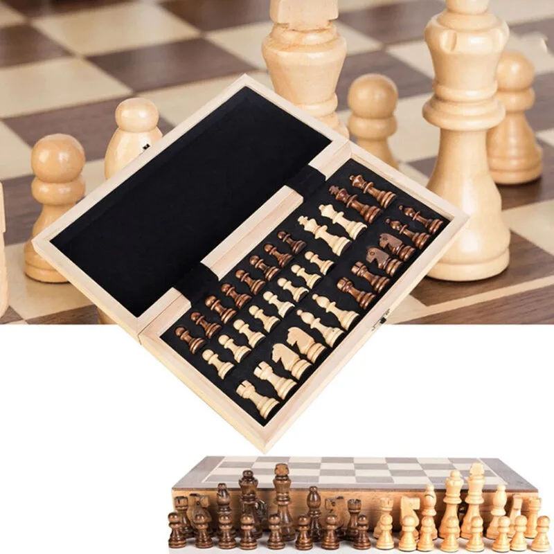 40x40cm Large Wooden Magnetic Chess Set Folding Chessboard International Chess Portable Folding Chess Game Set For Kid Gift
40x40cm Large Wooden Magnetic Chess Set Folding Chessboard International Chess Portable Folding Chess Game Set For Kid Gift