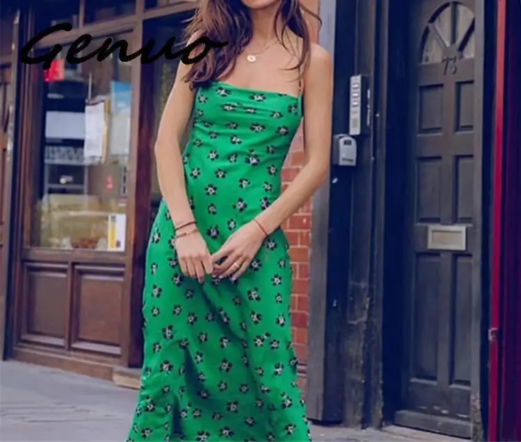 Женское атласное платье-миди на тонких бретельках, с цветочным принтом
Женское атласное платье-миди на тонких бретельках, с цветочным принтом