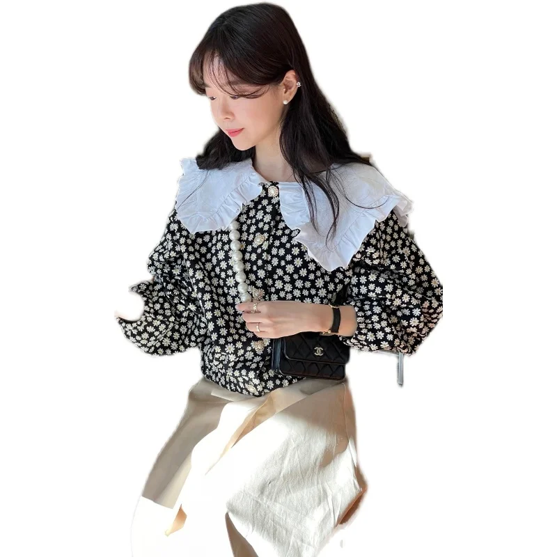 SuperAen Peter Pan Collar Ruffles Floral Print Full Women Shirts
SuperAen Peter Pan Collar Ruffles Floral Print Full Women Shirts