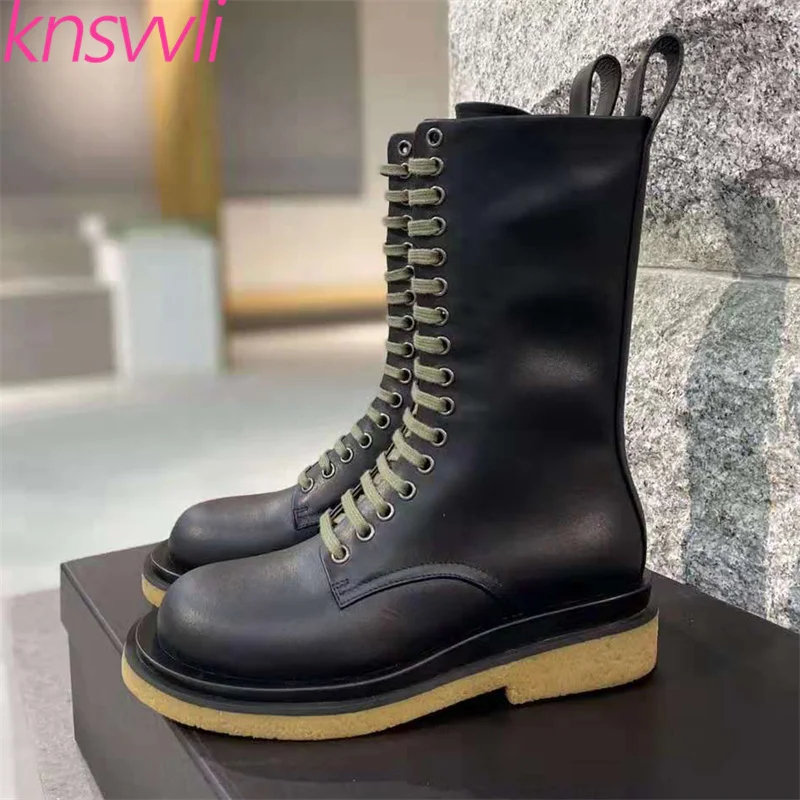 Short Boots Women Lace Up Genuine Leather Martin Boots Flat Casual Knight Boots Woman Designer Shoes Women Mid Calf Boots
Short Boots Women Lace Up Genuine Leather Martin Boots Flat Casual Knight Boots Woman Designer Shoes Women Mid Calf Boots