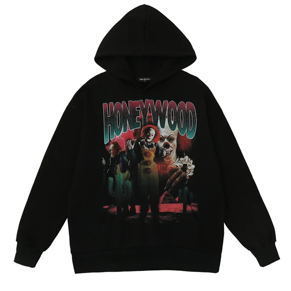 Hip Hop Men Hoodies Streetwear Funny Clown Graphic Letter Print Pullovers Harajuku Punk Casual Oversize Cotton Hooded Sweatshirt
Hip Hop Men Hoodies Streetwear Funny Clown Graphic Letter Print Pullovers Harajuku Punk Casual Oversize Cotton Hooded Sweatshirt