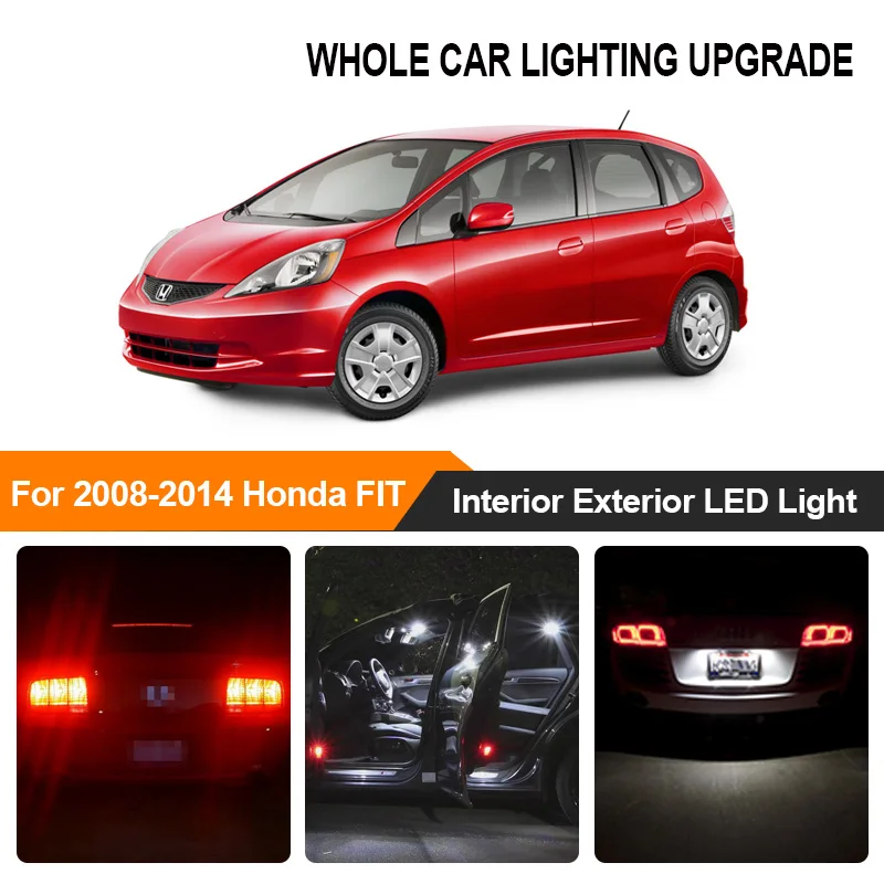 Светодиодный светильник для салона автомобиля белый янтарный красный Honda 2008 2009