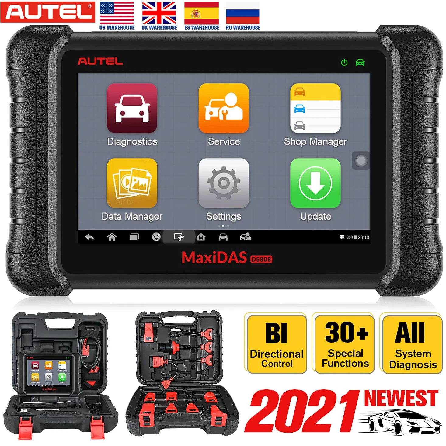 Диагностический прибор Autel maxadas DS808K, автомобильный диагностический сканер OBD2, считыватель кодов для планшета (обновленная версия DS808, DS708)
Диагностический прибор Autel maxadas DS808K, автомобильный диагностический сканер OBD2, считыватель кодов для планшета (обновленная версия DS808, DS708)