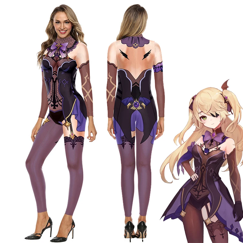 Game Genshin Impact Fischl Cosplay Costume One-Piece Bodysuit Women's Jumpsuit Halloween Party Outfit
Game Genshin Impact Fischl Cosplay Costume One-Piece Bodysuit Women's Jumpsuit Halloween Party Outfit