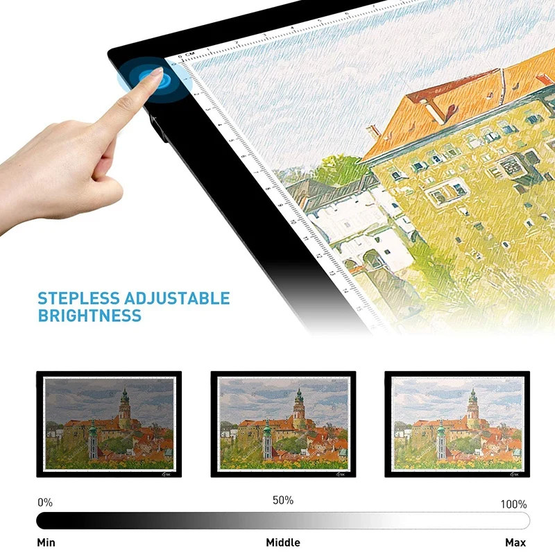 A4 LED Copy Board Drawing Digital image Tablet TypeC LED Drawing Tablet Electronic Art Painting with Stepless Dimming
A4 LED Copy Board Drawing Digital image Tablet TypeC LED Drawing Tablet Electronic Art Painting with Stepless Dimming