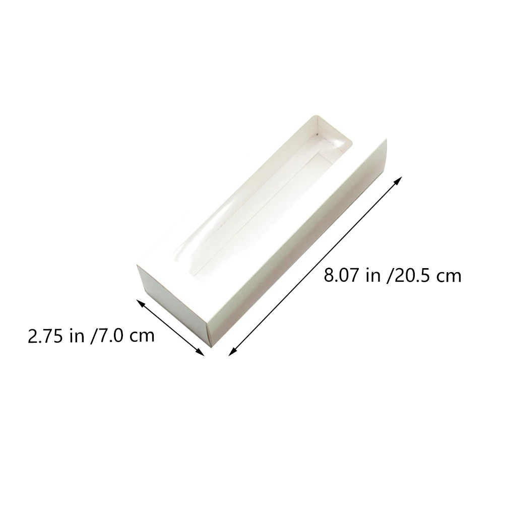 10pcs Macaron PVC Boxes with Clear Window Paper Packaging Box Cookie Containers for Home Dessert Shop (White Paper, Small) 
10pcs Macaron PVC Boxes with Clear Window Paper Packaging Box Cookie Containers for Home Dessert Shop (White Paper, Small)