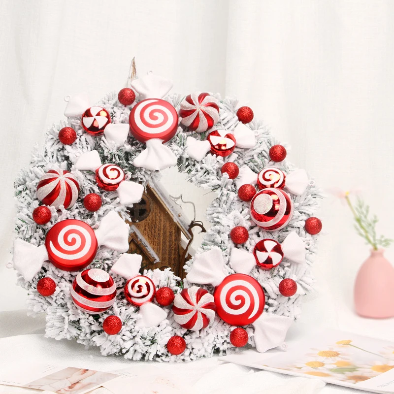 40cm Christmas Candy Wreath Door Hanging Garland Xmas Ornaments Merry Christmas Decorations for Home 2021 Navidad Noel Gifts
40cm Christmas Candy Wreath Door Hanging Garland Xmas Ornaments Merry Christmas Decorations for Home 2021 Navidad Noel Gifts