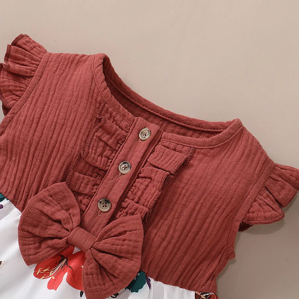 Toddler Baby Girls Fly Sleeve Bowknot Splice Floral Print Dress Clothes Summer Dress
Toddler Baby Girls Fly Sleeve Bowknot Splice Floral Print Dress Clothes Summer Dress