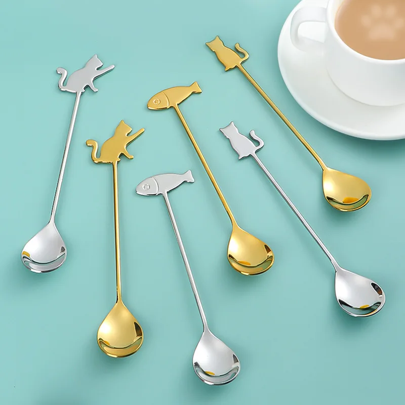 1PC Coffee Spoon Cat Fish Spoon Coffee Stirring Spoon Cute Dessert Stainless Steel Milk Tea Spoon Home Kitchen Coffee Accessorie
1PC Coffee Spoon Cat Fish Spoon Coffee Stirring Spoon Cute Dessert Stainless Steel Milk Tea Spoon Home Kitchen Coffee Accessorie