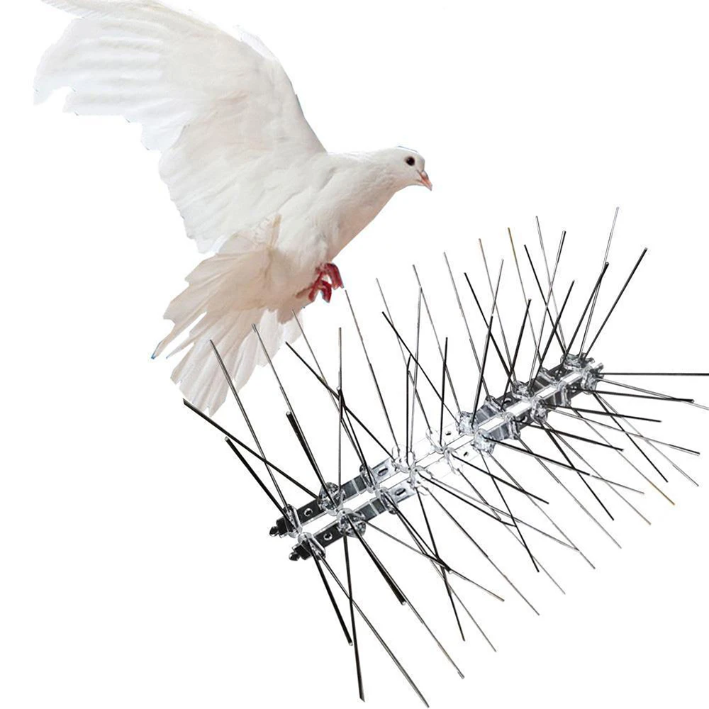 

25cm Stainless Steel Bird Repellent Spikes Eco-friendly Anti Pigeon Nail Bird Deterrent Tool for Pigeons Owl Small Birds Fence