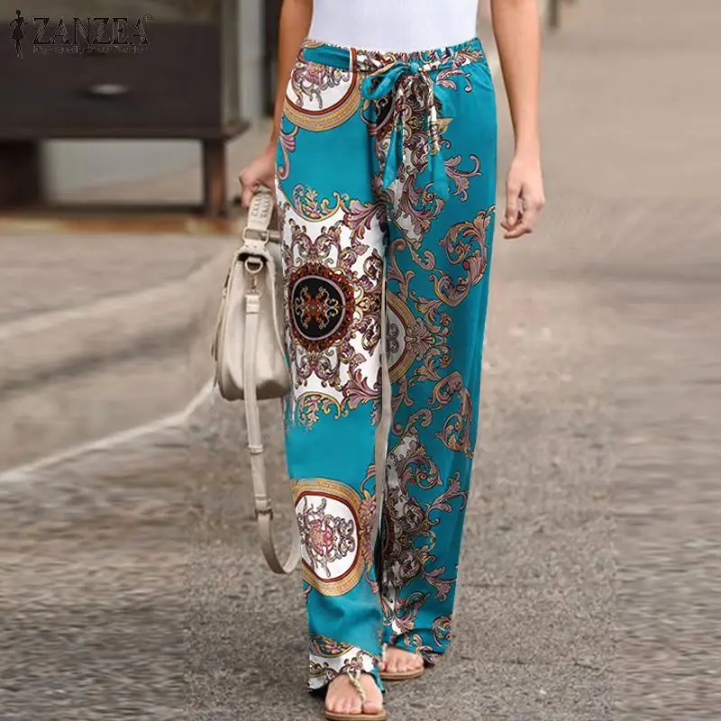 ZANZEA Women Elastic Waist Wide Leg Pants Autumn Vintage Floral Printed Long Trousers Oversize Palazzo Casual Loose Pantalon
ZANZEA Women Elastic Waist Wide Leg Pants Autumn Vintage Floral Printed Long Trousers Oversize Palazzo Casual Loose Pantalon
