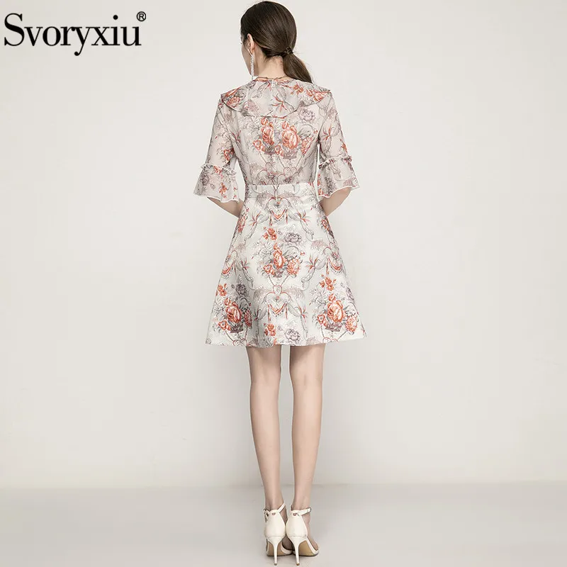 Svoryxiu Designer Fashion Summer Short Dress Women's Elegant 3/4 Sleeve Flower Print Slim Dresses Vestdios 2021 New
Svoryxiu Designer Fashion Summer Short Dress Women's Elegant 3/4 Sleeve Flower Print Slim Dresses Vestdios 2021 New