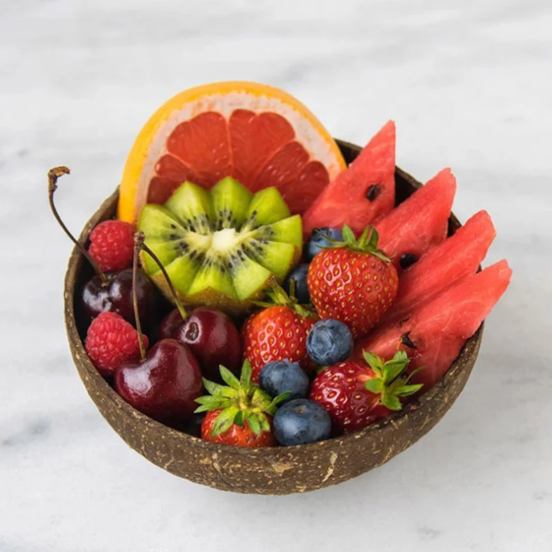 Healthy Craft Coconut Bowls for Fruits, Salad, Desert, Smoothie, Drinking, Kitchen Utensils, Creative Home Decoration
Healthy Craft Coconut Bowls for Fruits, Salad, Desert, Smoothie, Drinking, Kitchen Utensils, Creative Home Decoration